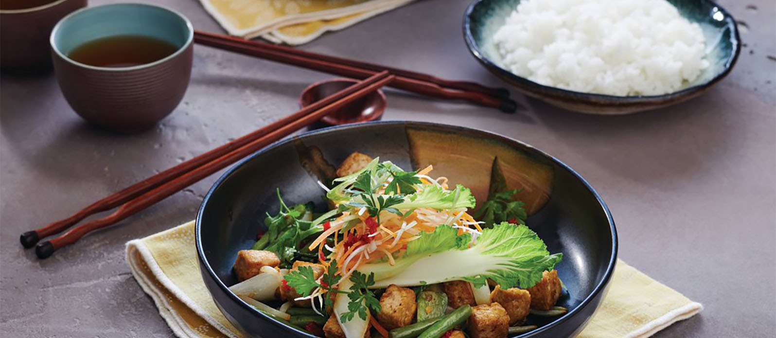 Wokad tofu med grönsaker