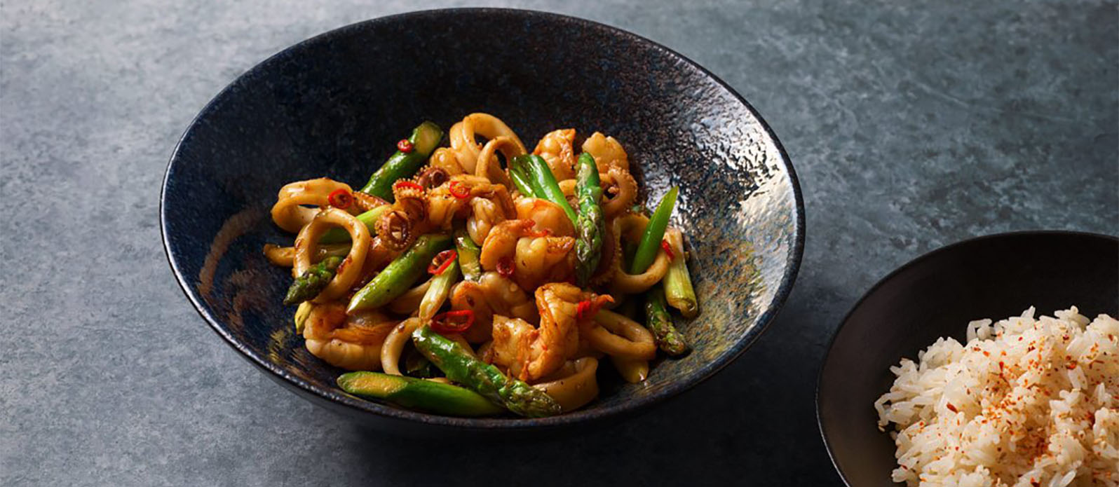 Skaldjur i wok